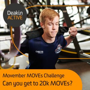Movember 20K MOVES Fitness Challaege male lifting weights